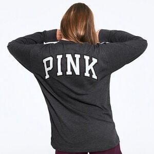 PINK Victoria's Secret Charcoal Top
